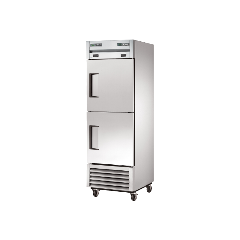 Armoire verticale double température 2 portes semi plein 356 L