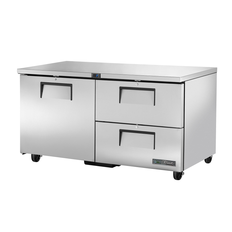 Réfrigérateur comptoir 1 porte 2 tiroirs 226 L