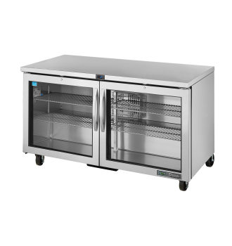 Réfrigérateur comptoir 2 portes vitrées 375 L