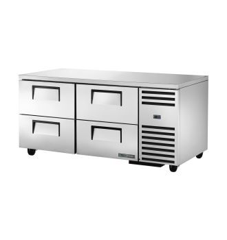 Réfrigérateur comptoir 4 portes à rangement profond 205 L