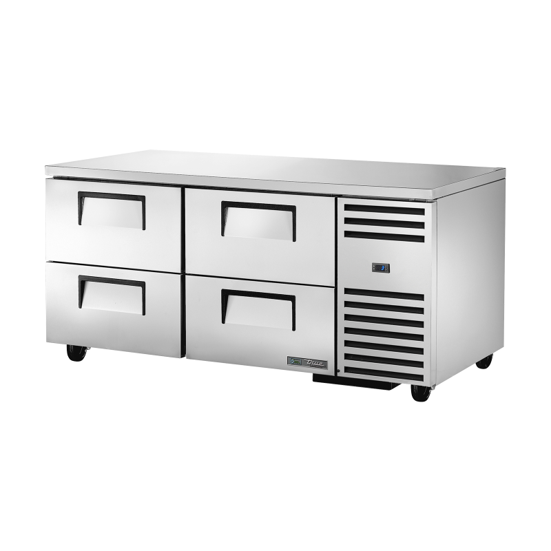 Réfrigérateur comptoir 4 portes à rangement profond 205 L