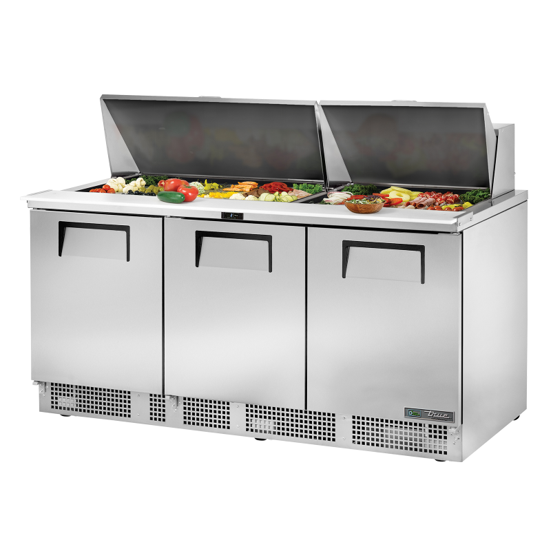 Table de préparation d'aliments réfrigérée 3 portes 6 tiroirs