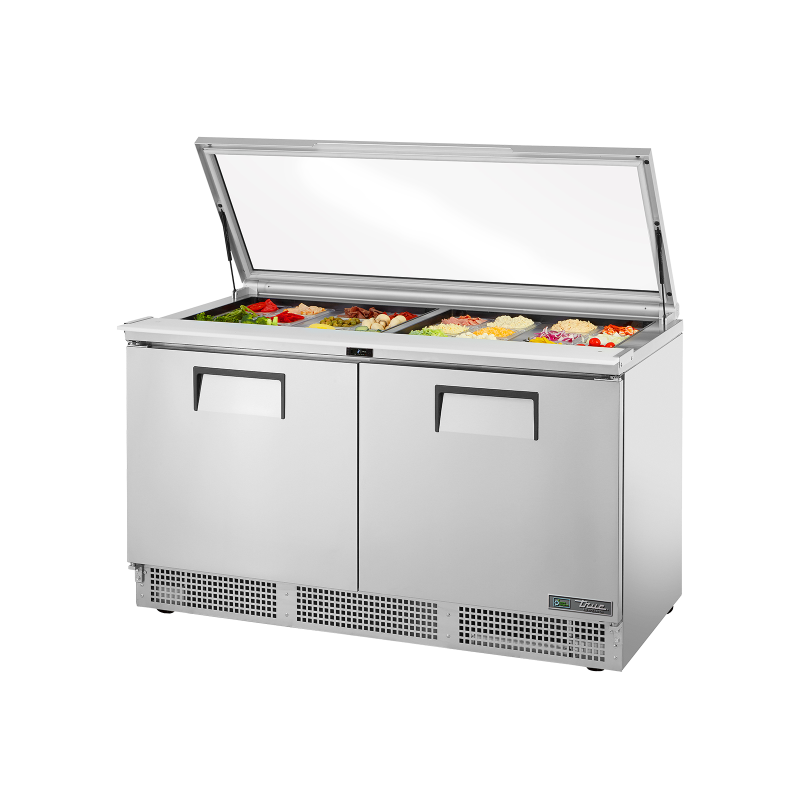 Réfrigérateur avec capot en verre 2 portes