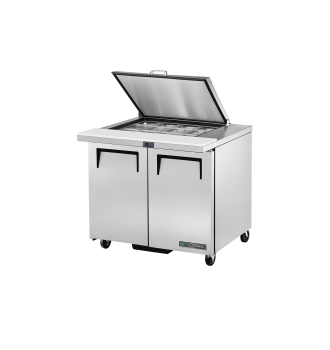 Table de préparation réfrigérée extra-large avec couvercle amovible 12 bacs L.924