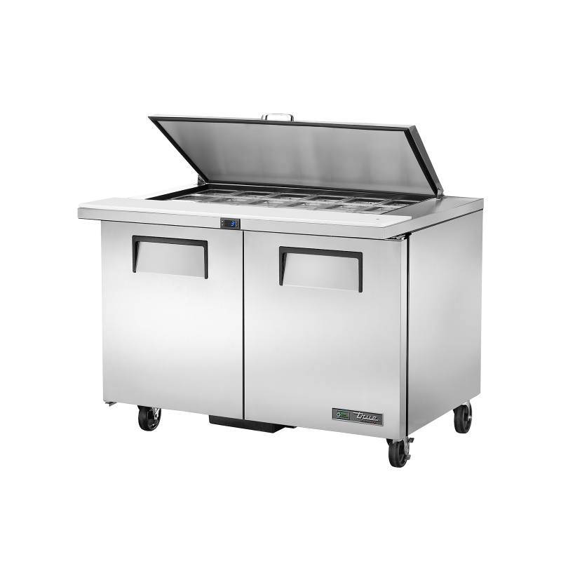 Table de préparation réfrigérée extra-large avec couvercle amovible 18 bacs L.1229