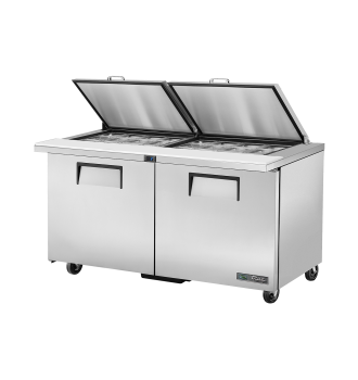 Table de préparation réfrigérée extra-large avec couvercle amovible 24 bacs L.1534