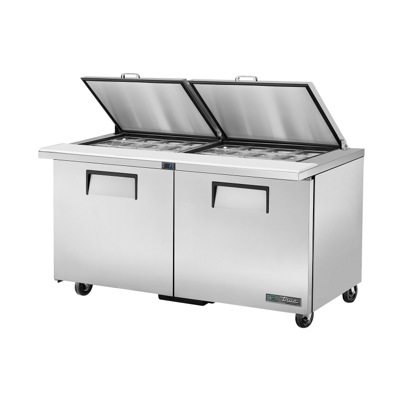 Table de préparation réfrigérée extra-large avec couvercle amovible 24 bacs L.1534