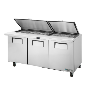 Table de préparation réfrigérée extra-large avec couvercle amovible 30 bacs L.1229