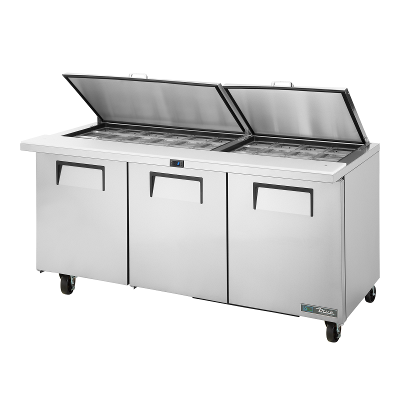 Table de préparation réfrigérée extra-large avec couvercle amovible 30 bacs L.1229