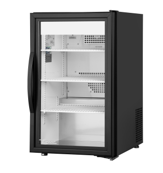 Réfrigérateur de comptoir 1 porte battante vitrée noir 135 L