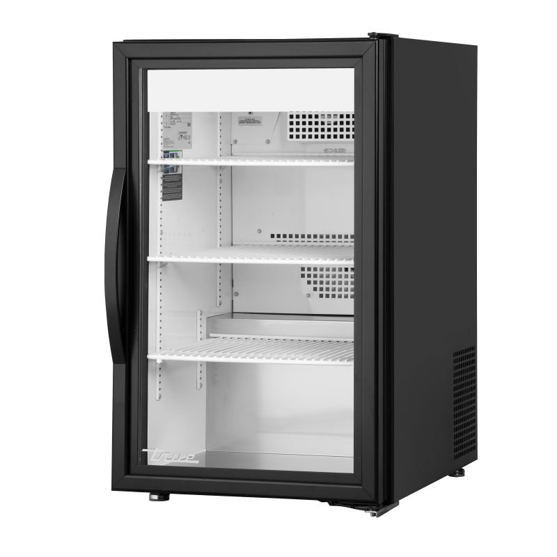 Réfrigérateur de comptoir 1 porte battante vitrée noir 135 L
