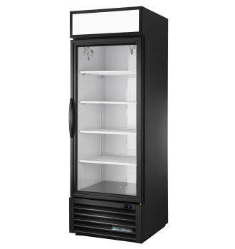 Réfrigérateur vertical 1 porte battante vitrée noir 445 L