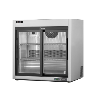 Réfrigérateur de comptoir 2 portes vitrées coulissantes L,913