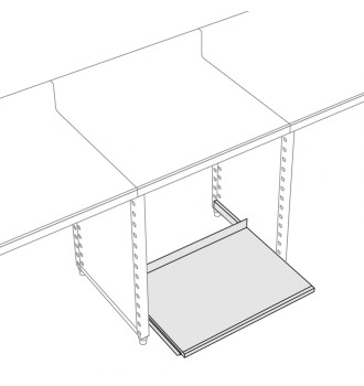 600mm sliding shelf