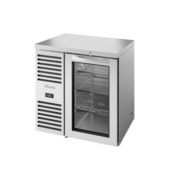 Arrière bar réfrigéré inox 1 porte vitrée L,813