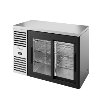 Arrière bar réfrigéré inox 2 portes vitrées coulissantes L,1219