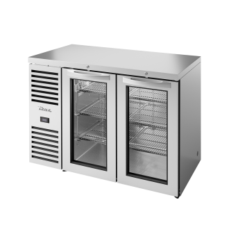 Arrière bar réfrigéré inox 2 portes vitrées battantes L,1219