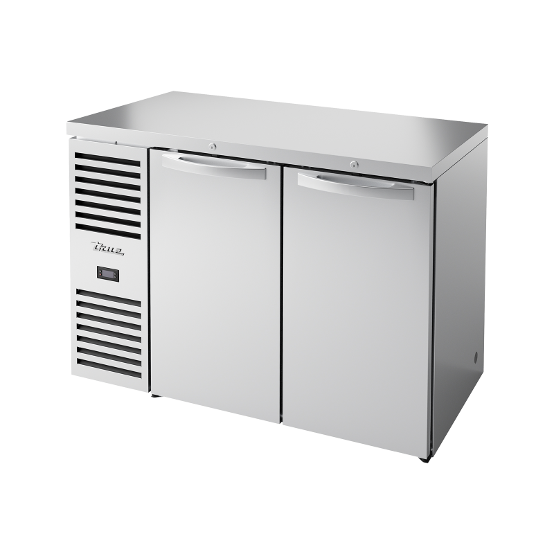 Arrière bar réfrigéré inox 2 portes pleines battantes L,1219