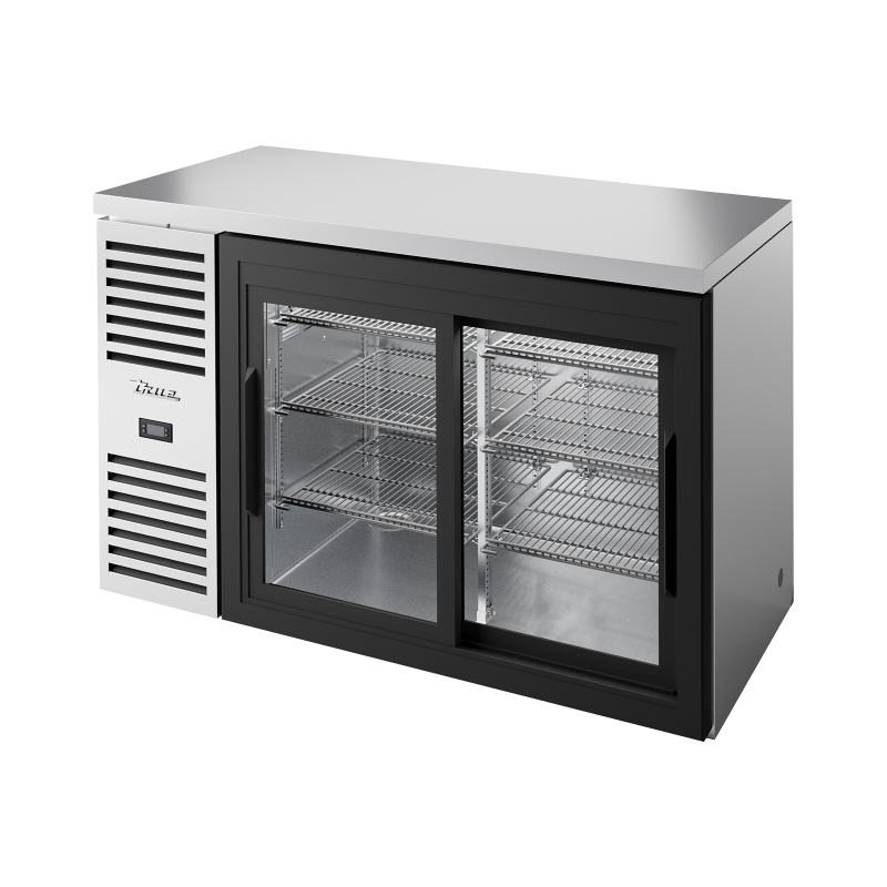 Arrière bar réfrigéré inox 2 portes vitrées coulissantes L,1321