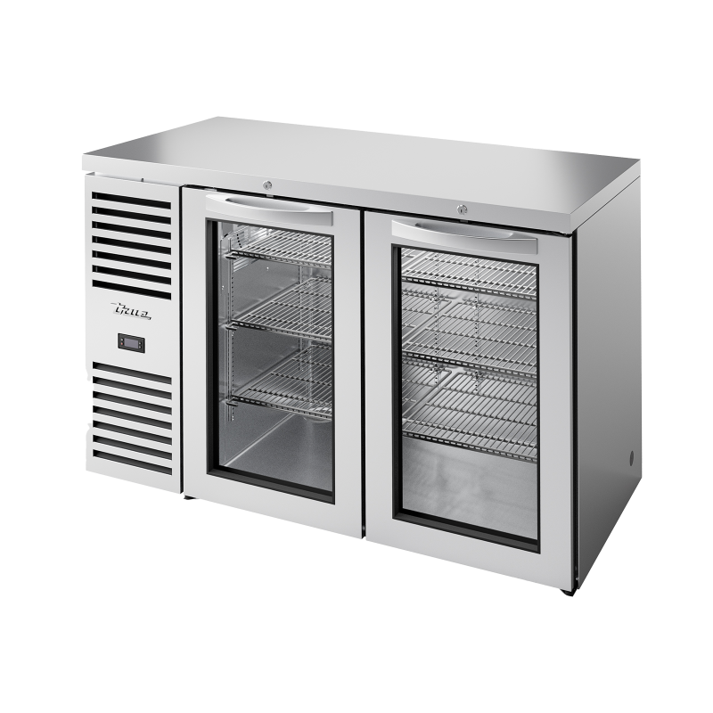Arrière bar réfrigéré inox 2 portes vitrées battantes L,1321