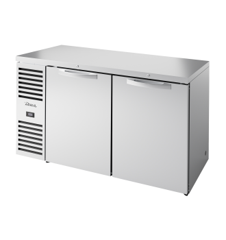 Arrière bar réfrigéré inox 2 portes pleines battantes