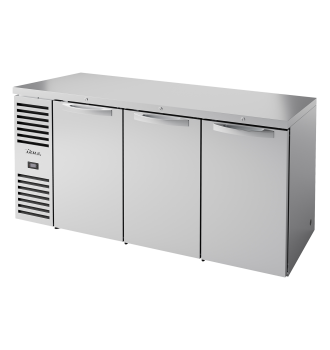 Arrière bar réfrigéré inox 3 portes pleines battantes