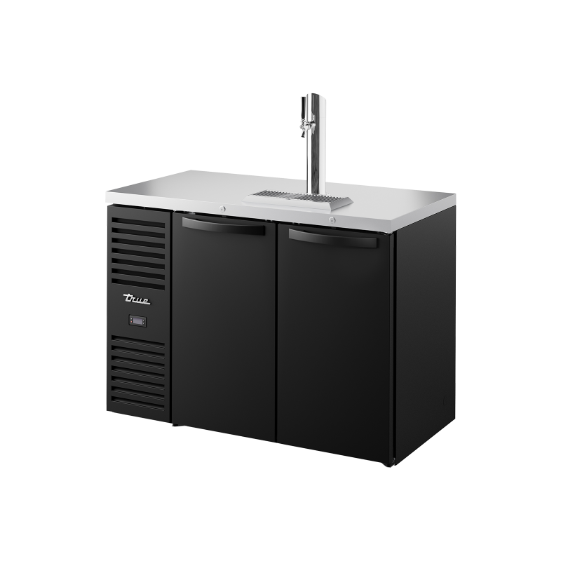 Refroidisseur et distributeur de bière noir 2 portes pleines battantes L,1219