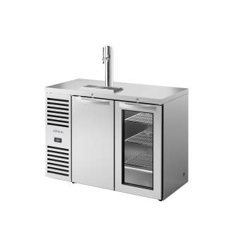 Refroidisseur et distributeur de bière en fût inox 2 portes battante mixte L,1219
