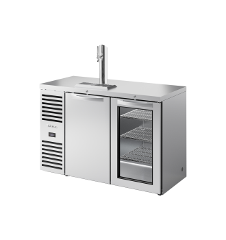 Refroidisseur et distributeur de bière en fût inox 2 portes battante mixte L,1321