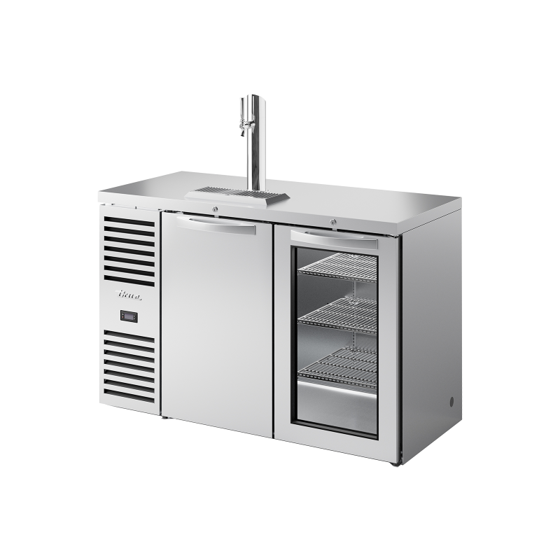 Refroidisseur et distributeur de bière en fût inox 2 portes battante mixte L,1321