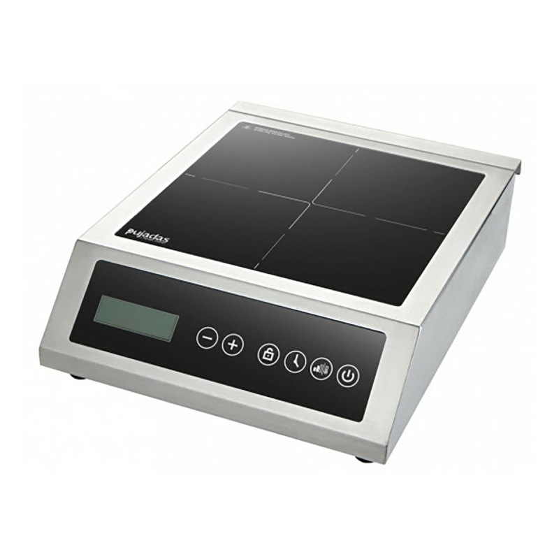 Stainless steel countertop induction hob
