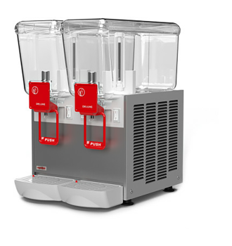 Cold beverage dispenser 2x12 L
