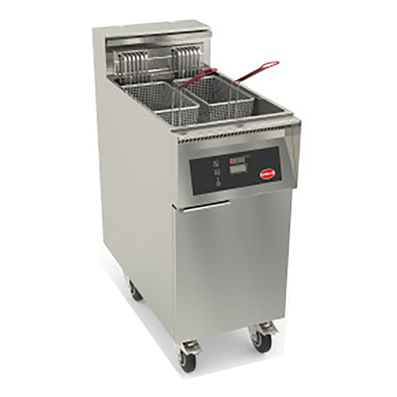 Electric fryer with a single 22 L tank