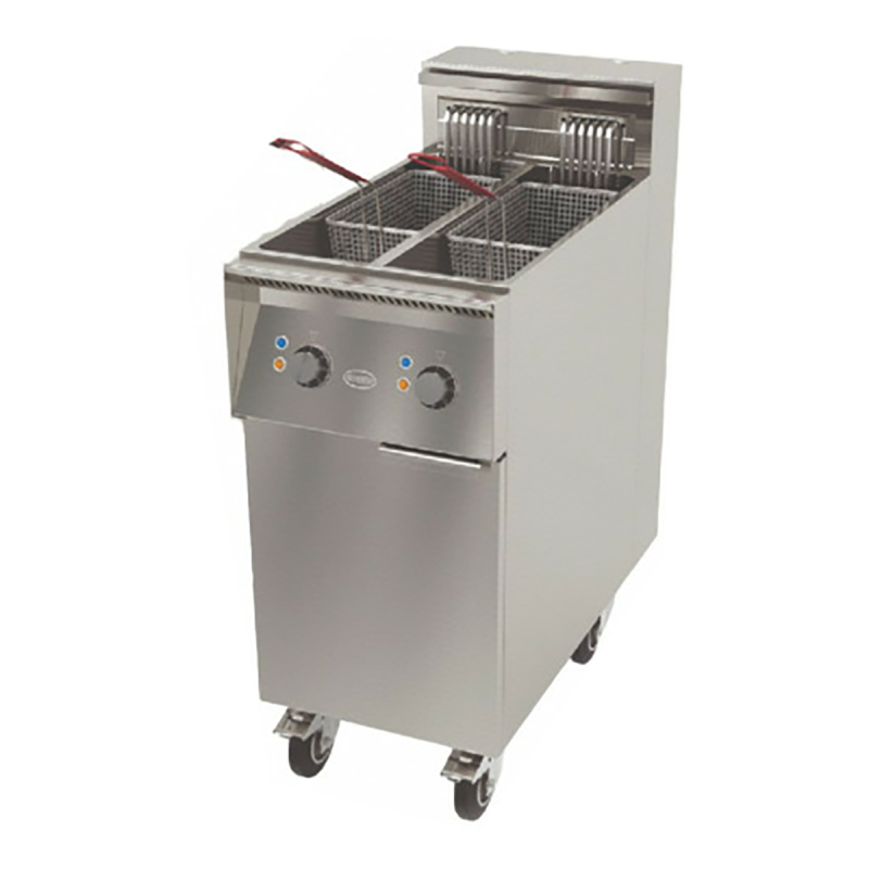 Friteuse mécanique 1 cuve double 11 L 12kW