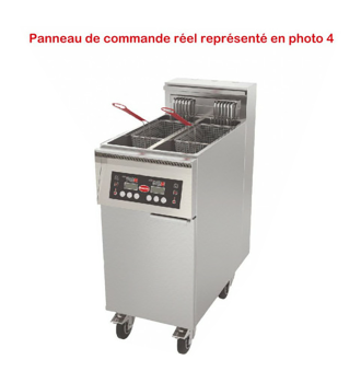 Electric fryer with filtration, 1 double tank, 11 L, 22kW