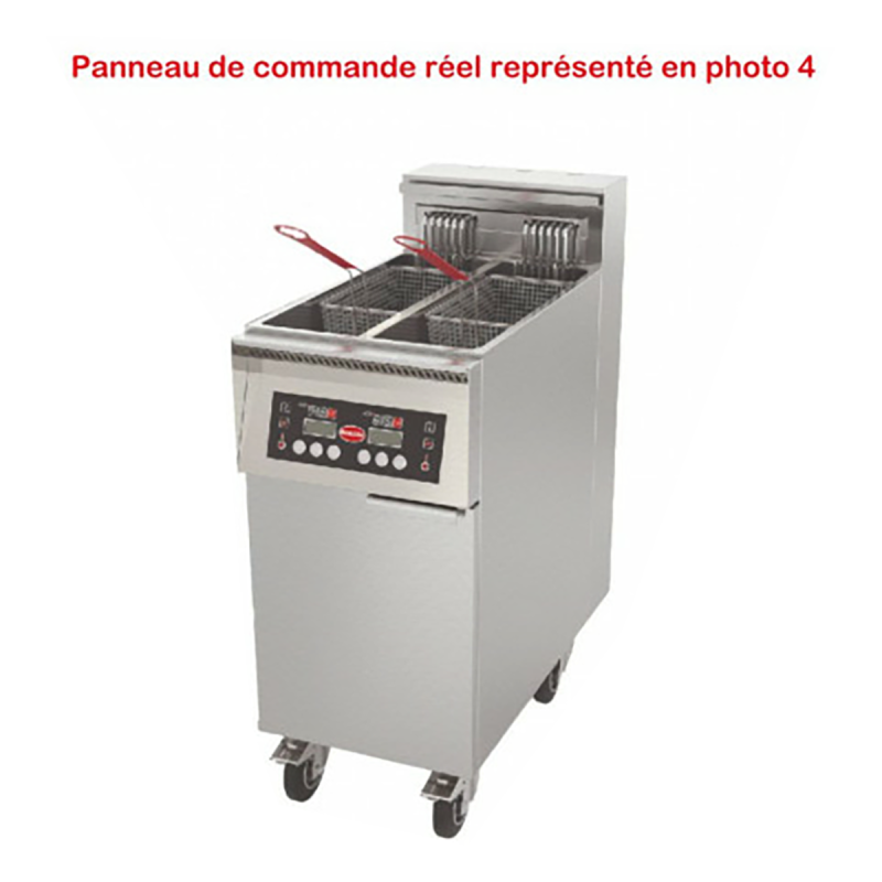 Electric fryer with filtration, 1 double tank, 11 L, 22kW