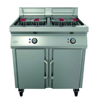 Friteuse mécanique avec filtration 2 cuves simples 14 L