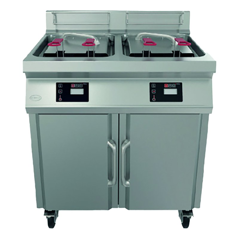 Friteuse électrique avec filtration 2 cuves simples 14 L