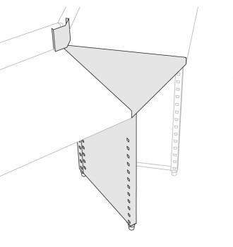 Plan de travail angle extérieur 90°