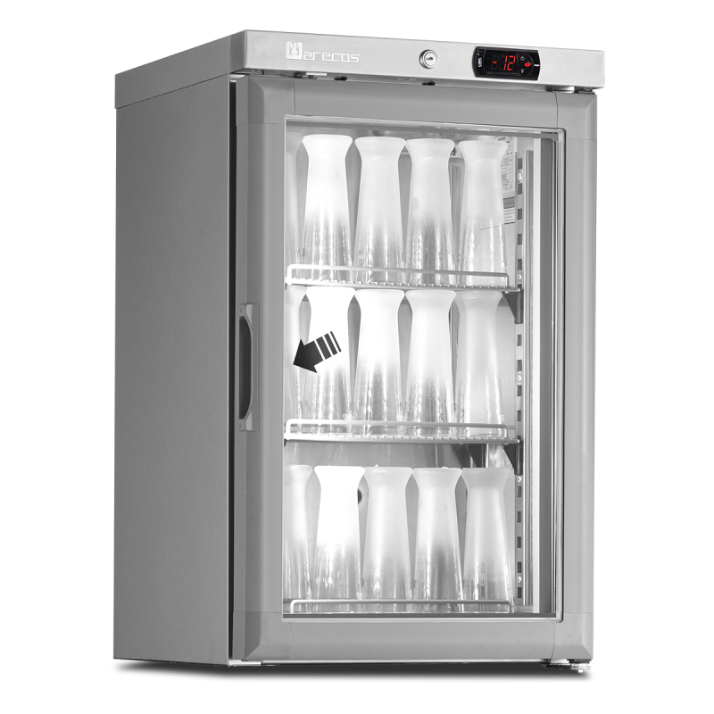 Back bar negative 1 glass swing door