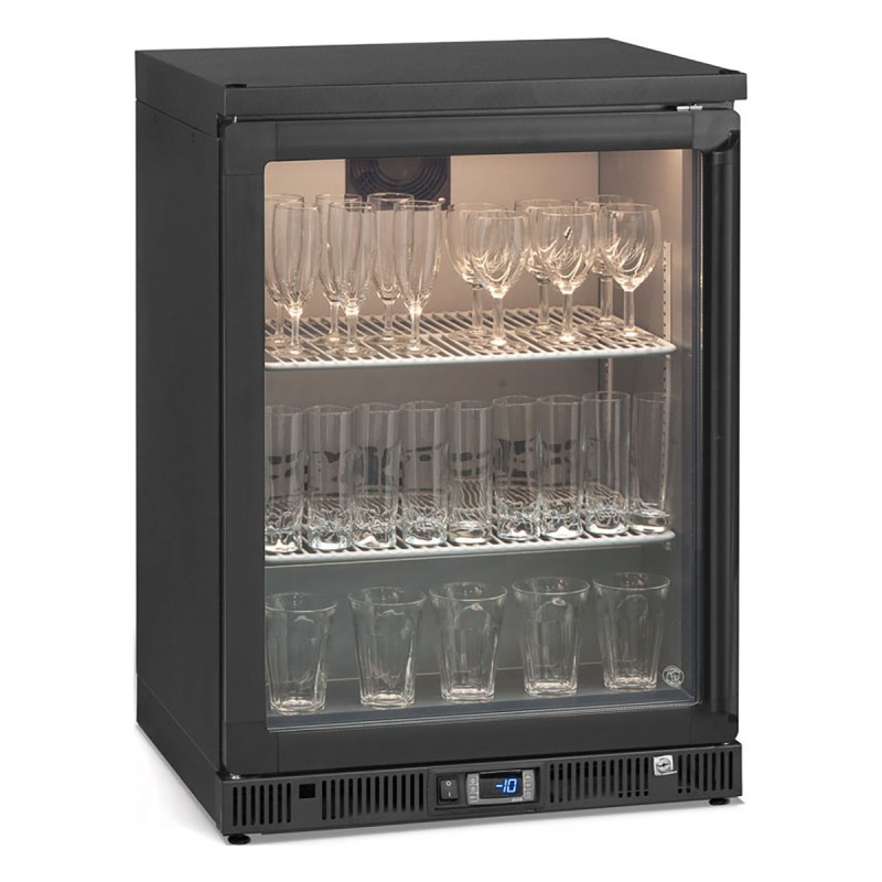 Back bar negative 1 glass swing door