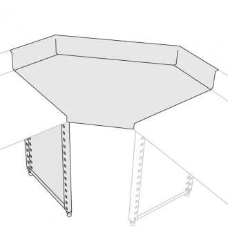 Plan de travail d’angle biseauté