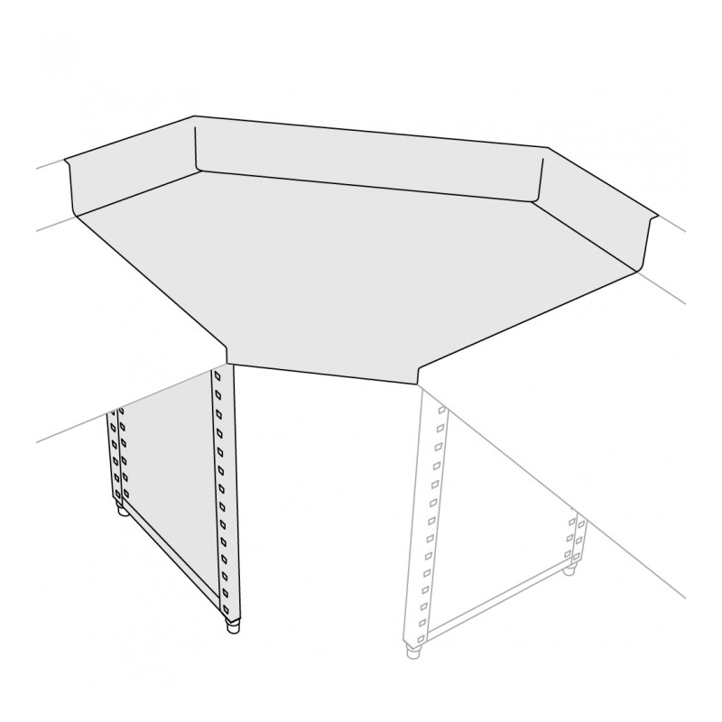 Plan de travail d’angle biseauté