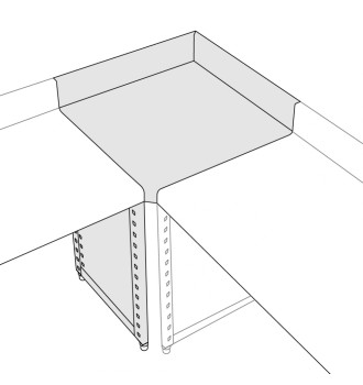 Plan de travail angle 90°