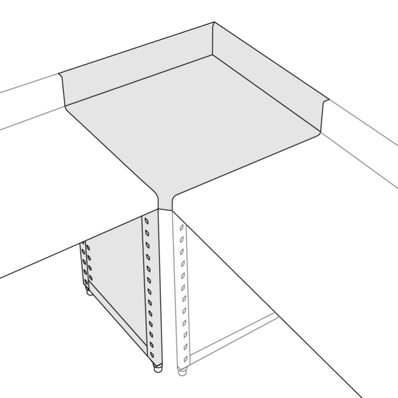 Plan de travail angle 90°