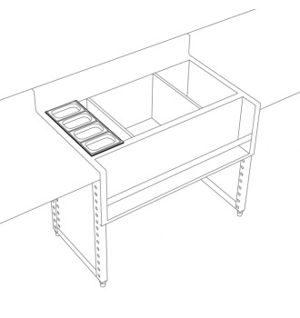 Condiment set latéral icewell