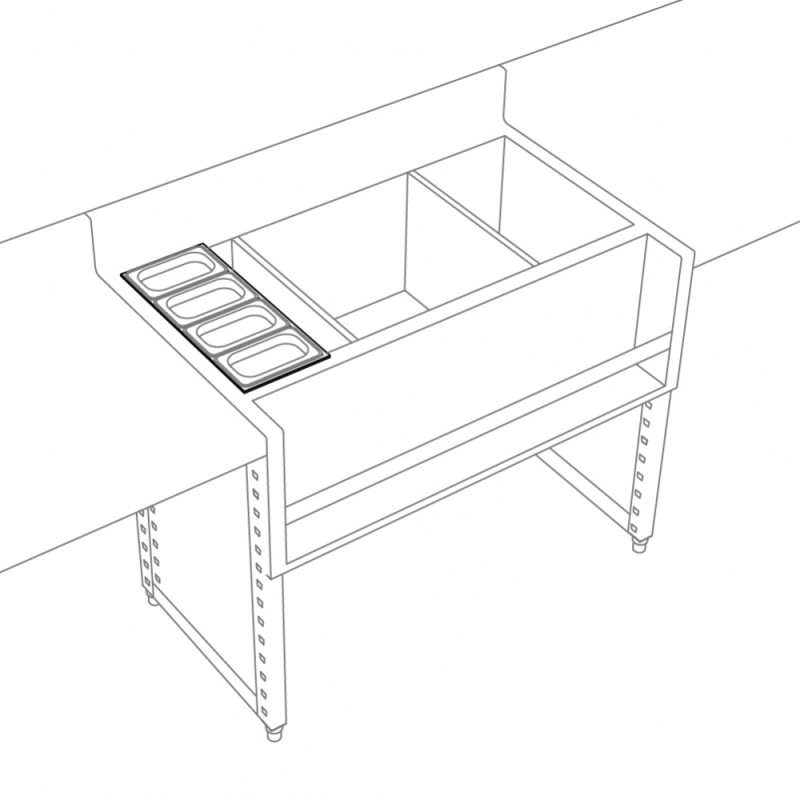 Condiment set latéral icewell