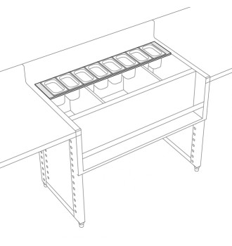 Condiment set icewell 8 bacs 1-9