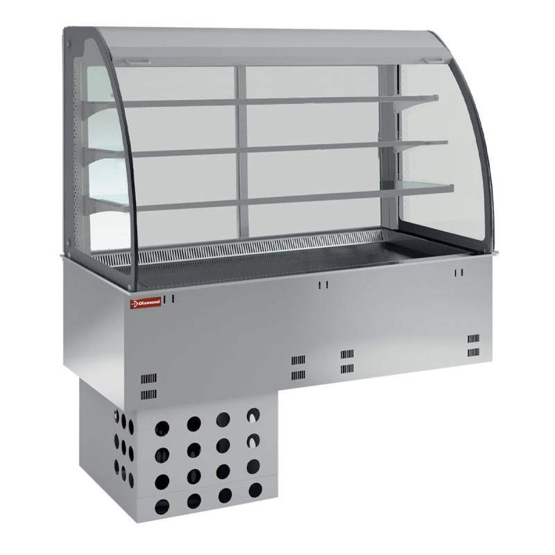 Tanks and open display cases (curtain), refrigerated, ventilated