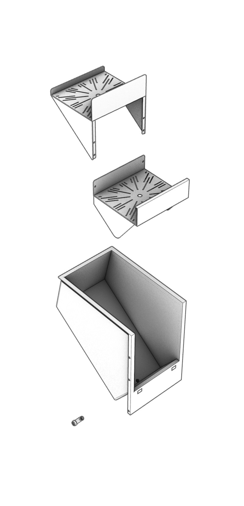 Exploded view with all the elements of the OS-1030 station